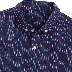Boys Firecracker Woven Printed Button Down Shirt